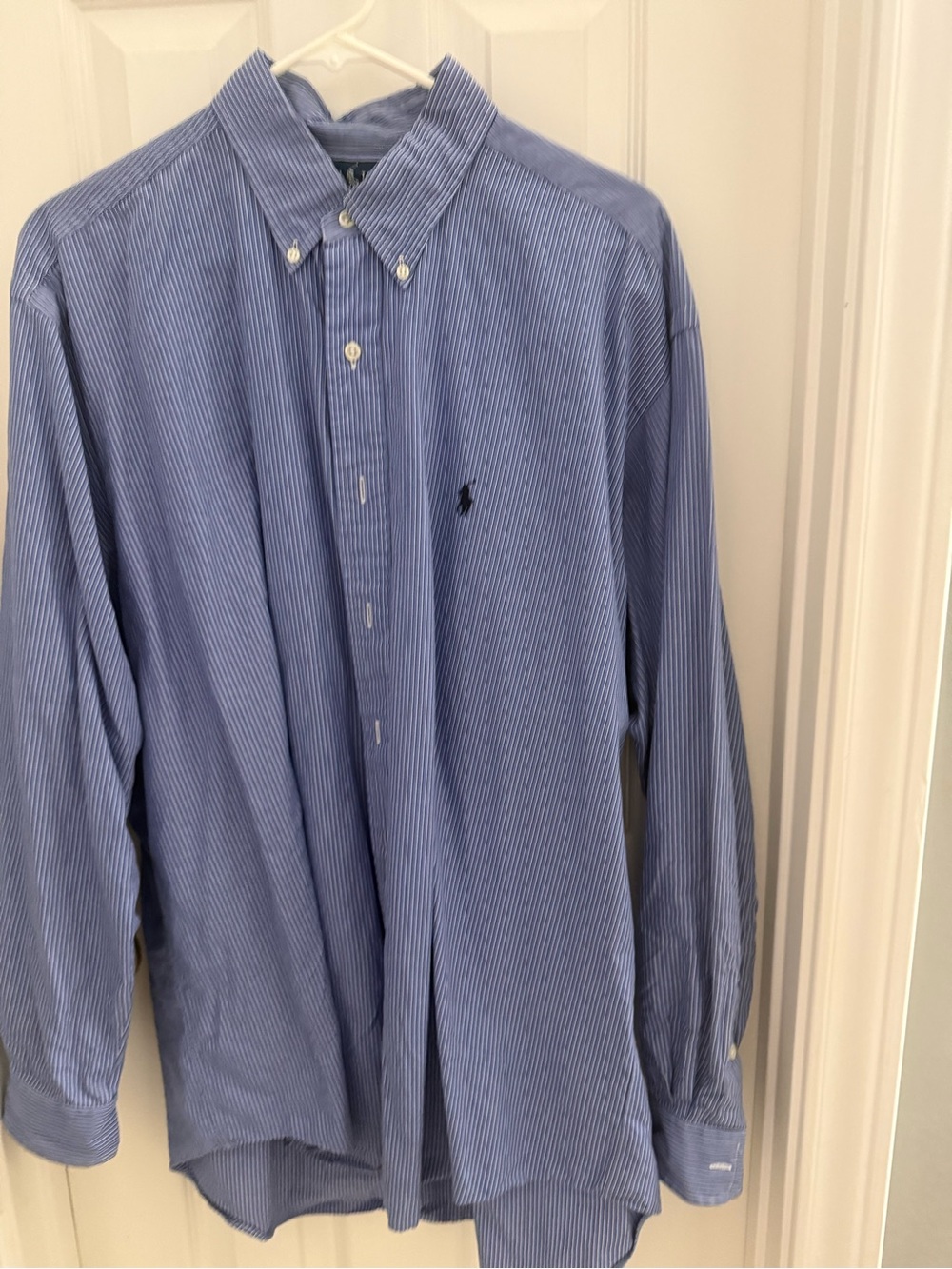 Polo by Ralph Lauren Light Blue Thin-Stripe Button-Down Shirt
